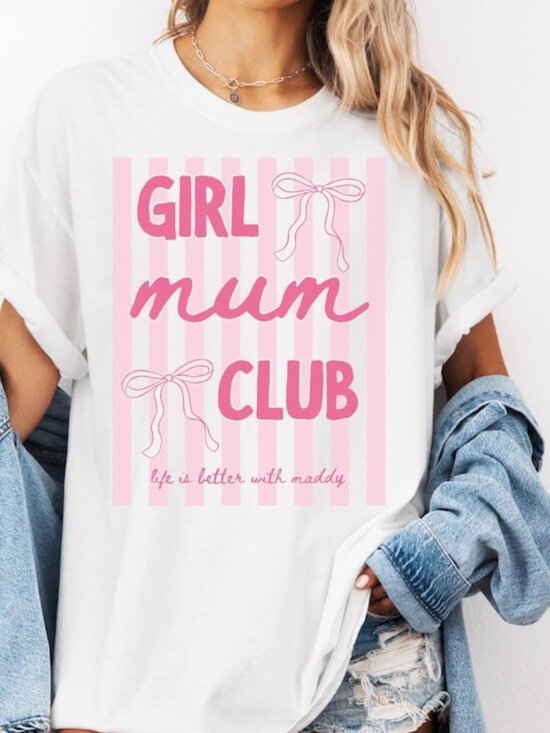 Tops - Girl Mama Shirt, Mum of Girls T-Shirt, Mother's Day Gift Shirt